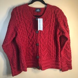NWT Vintage Aran 80"s Crochet Cardigan HTF